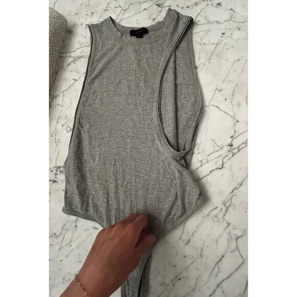 Alala Grey Flex Back Sleevelss Tank Top Bodysuit Grey Medium M Pristine - Picture 2 of 7